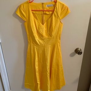 Yellow 50s style dress